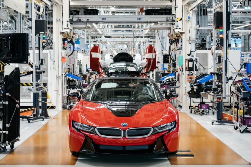 BMW i8 on the factory line