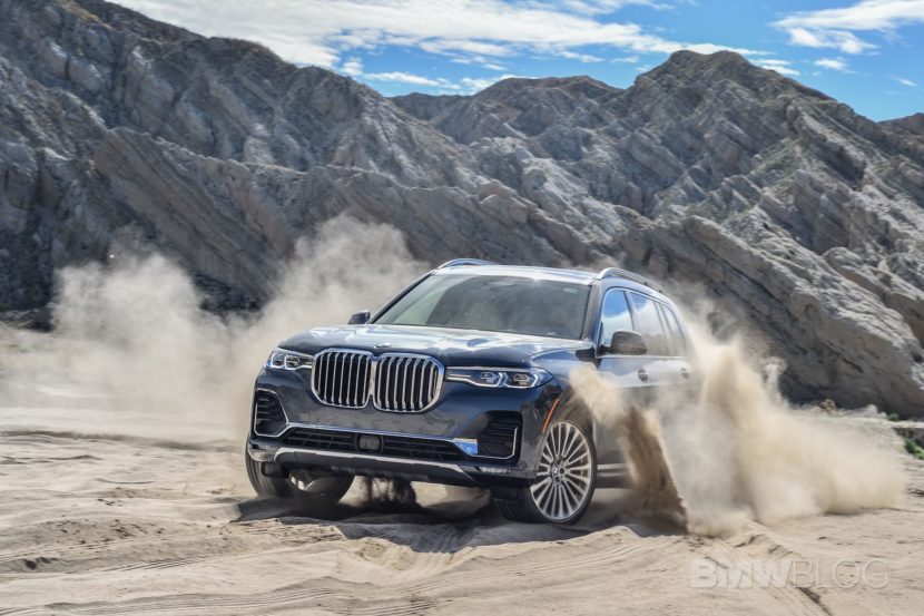 BMW X7 off -road in the sand