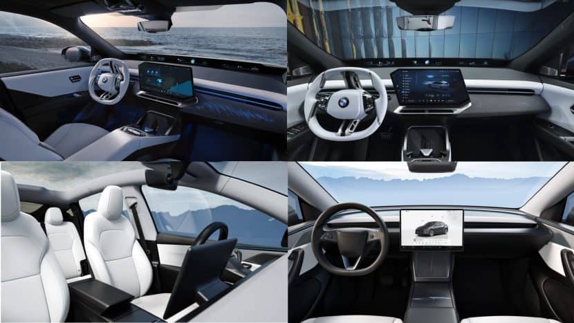 Tesla Model Y against BMW IX3 interior