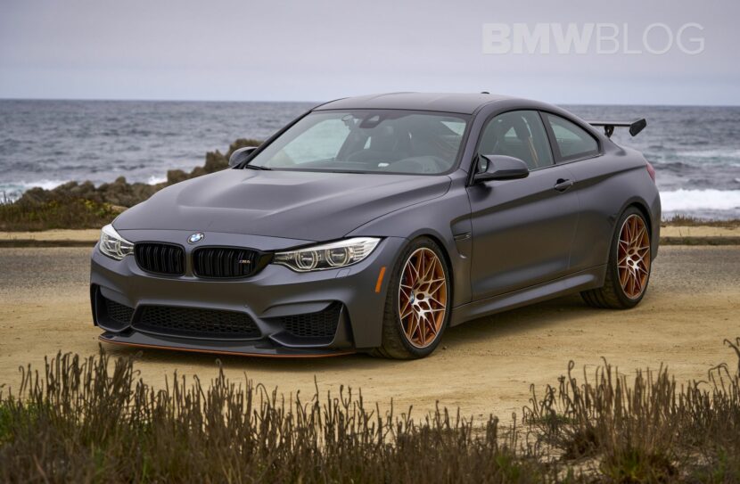 BMW M4 GTS parked by the sea
