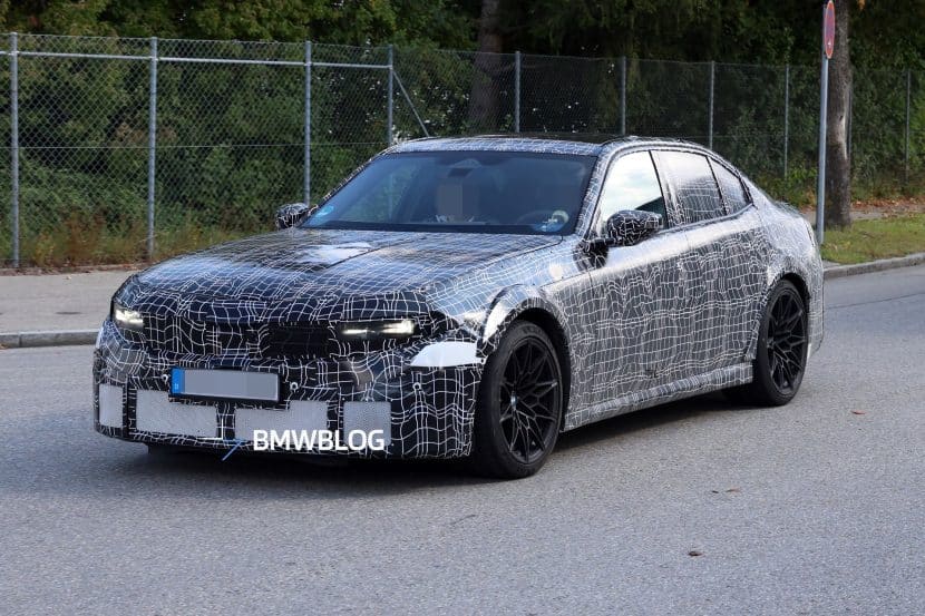 2028 BMW M3 G84 spy photos show the front end