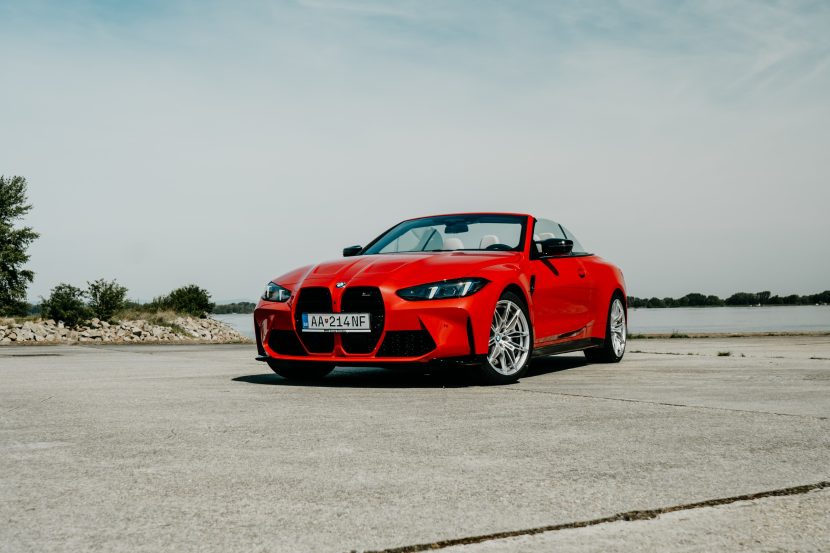 The new BMW M4 Cabrio Facelift three quarter view