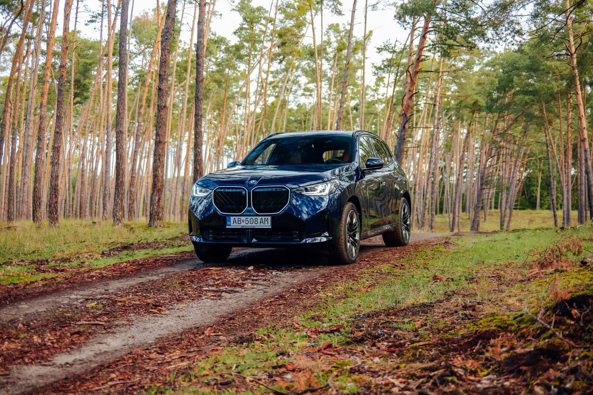 2025 BMW X3 40D TANZANITE BLUE three quarter view front