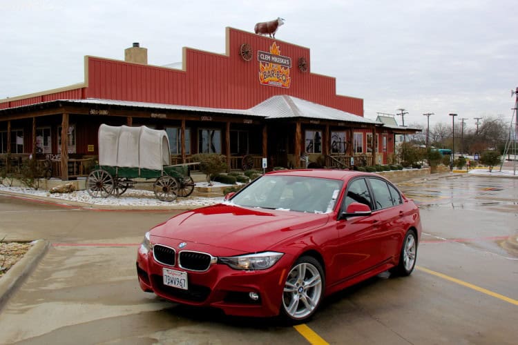 BMW 328d in red