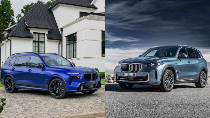 BMW X5 against BMW X7 side side
