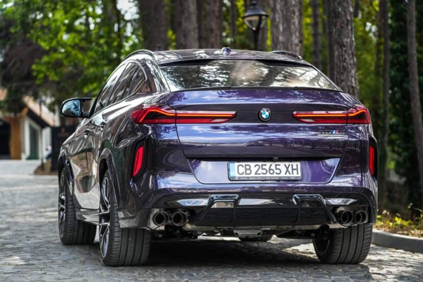 The rear of the BMW X6 M