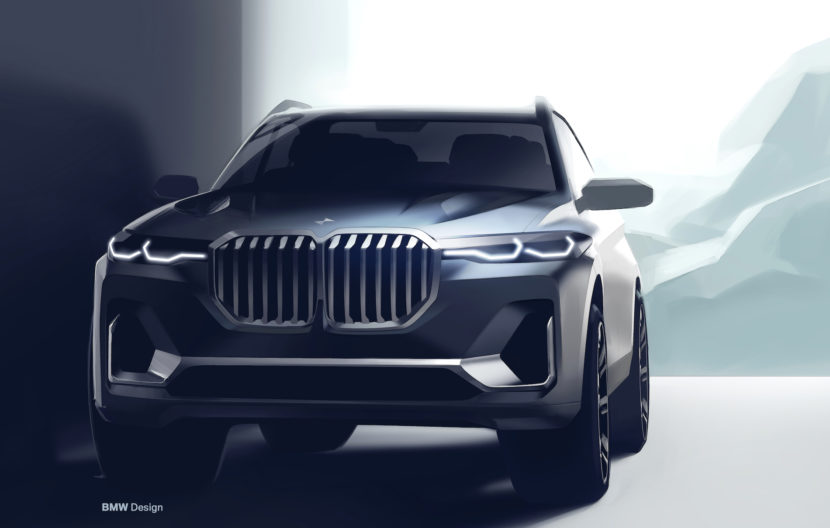 Design sketches of the BMW X7