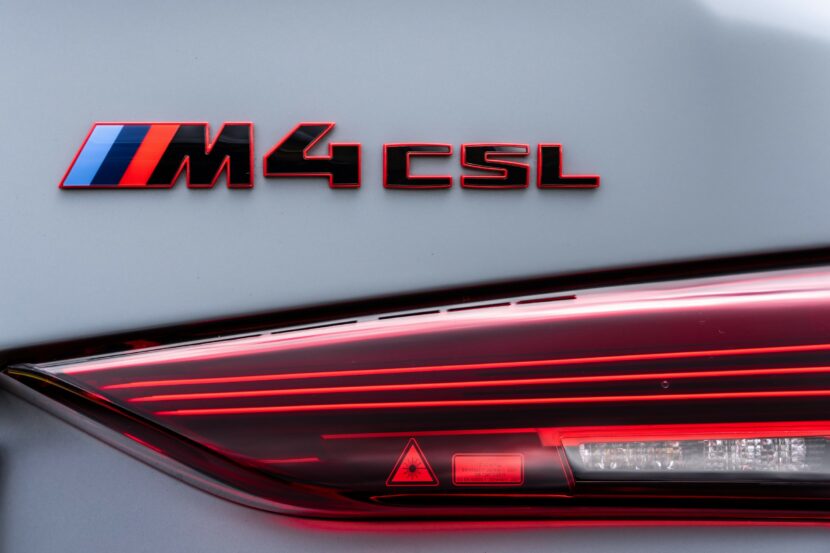 The BMW M4 CSL emblem