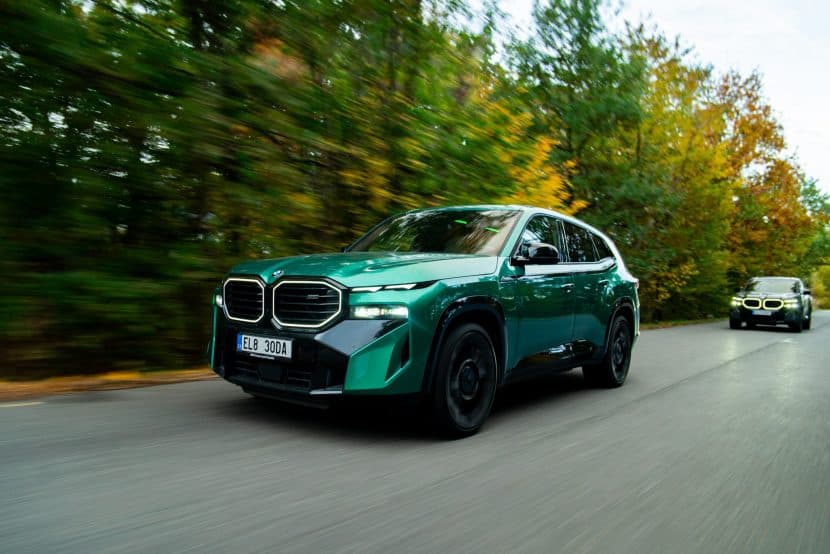 BMW XM drives on the road