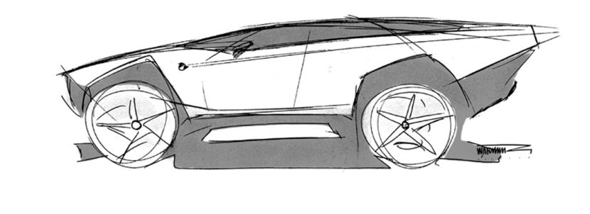 BMW UAX CONCEPT CAR design sketch side view