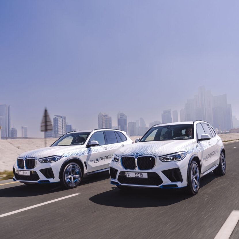 BMW iX5 hydrogen driving on the road
