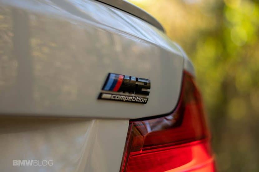 The F87 BMW M2 Competition with the badge