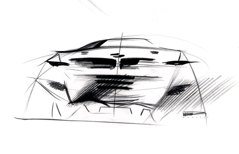 BMW UAX CONCEPT CAR design sketch front section