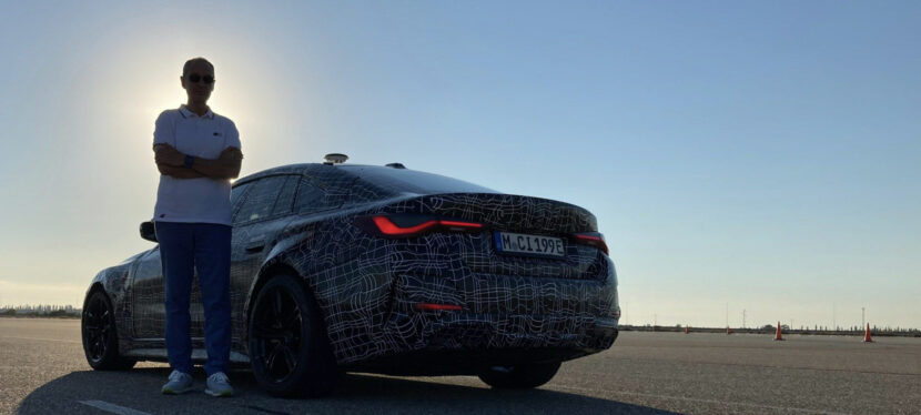 Dirk Haecker with the BMW M3 electric
