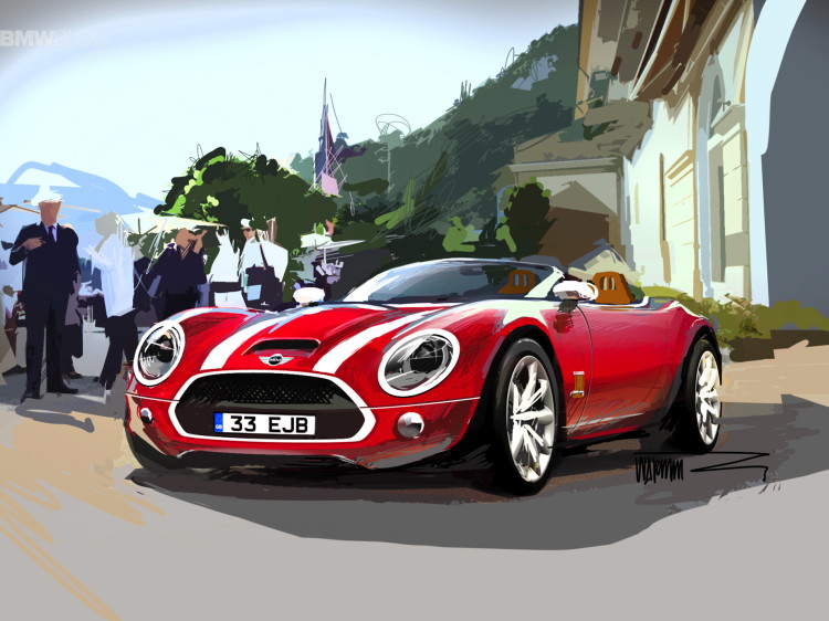 Design sketches of the MINI Superleggera Vision