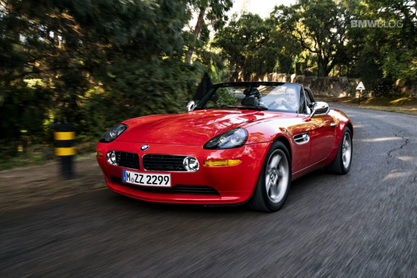 Drive the BMW Z8 Roadster in red color