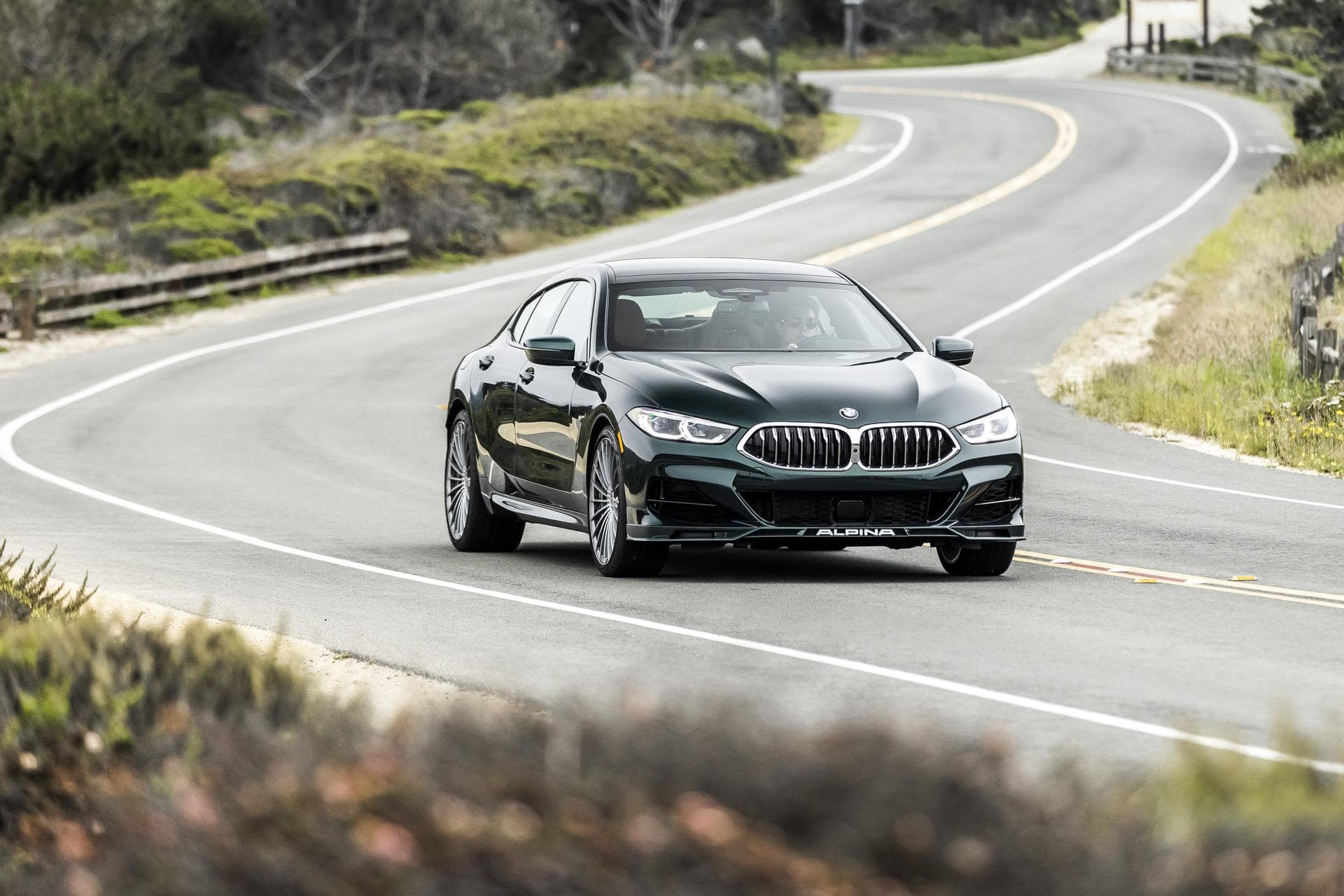Driving the BMW ALPINA B8 Gran Coupe in ALPINA Green