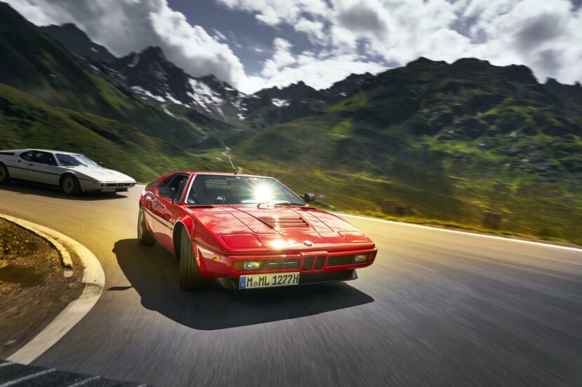 BMW M1 drives on mountain roads