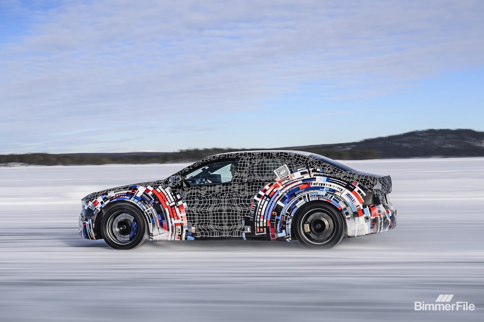 The electric BMW M3 quad motors synthetic circuits and a